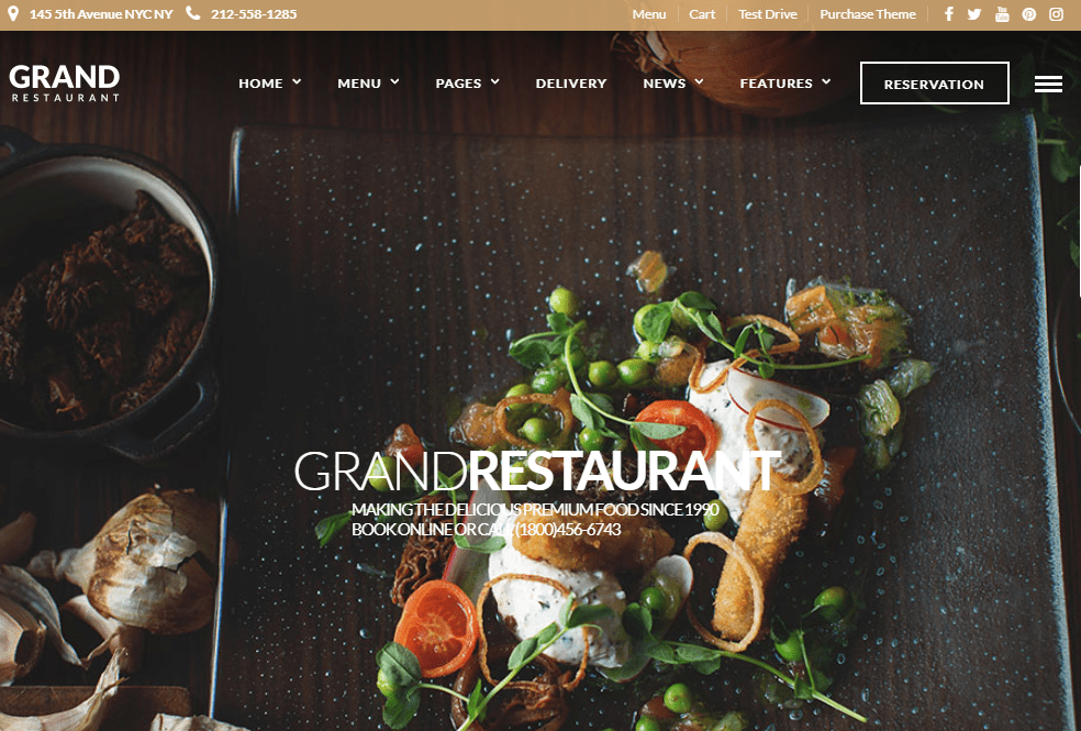 grand restaurant website